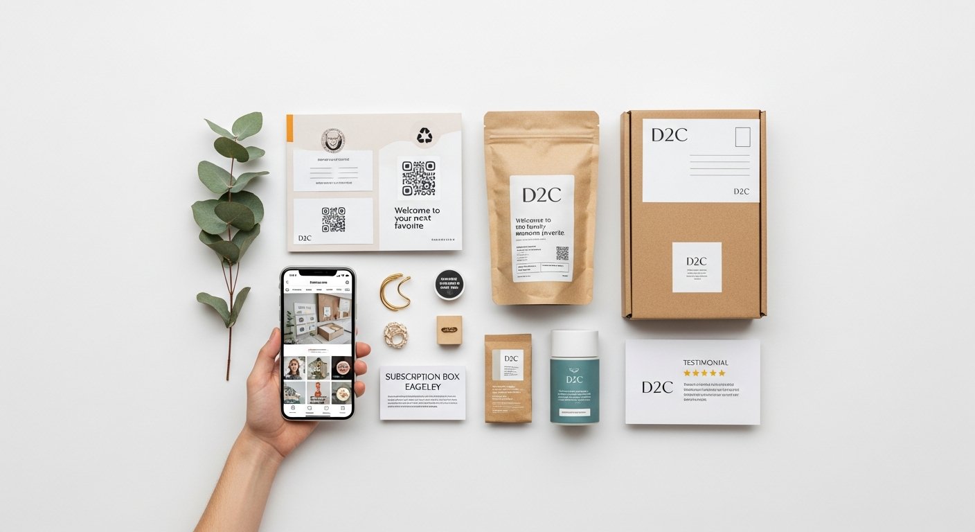 Featured illustration of direct-to-consumer (D2C) marketing for e-commerce strategy and digital marketing