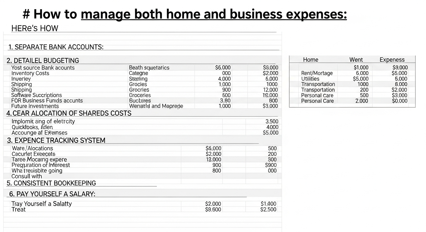 How To Manage Both Home And Business Expenses