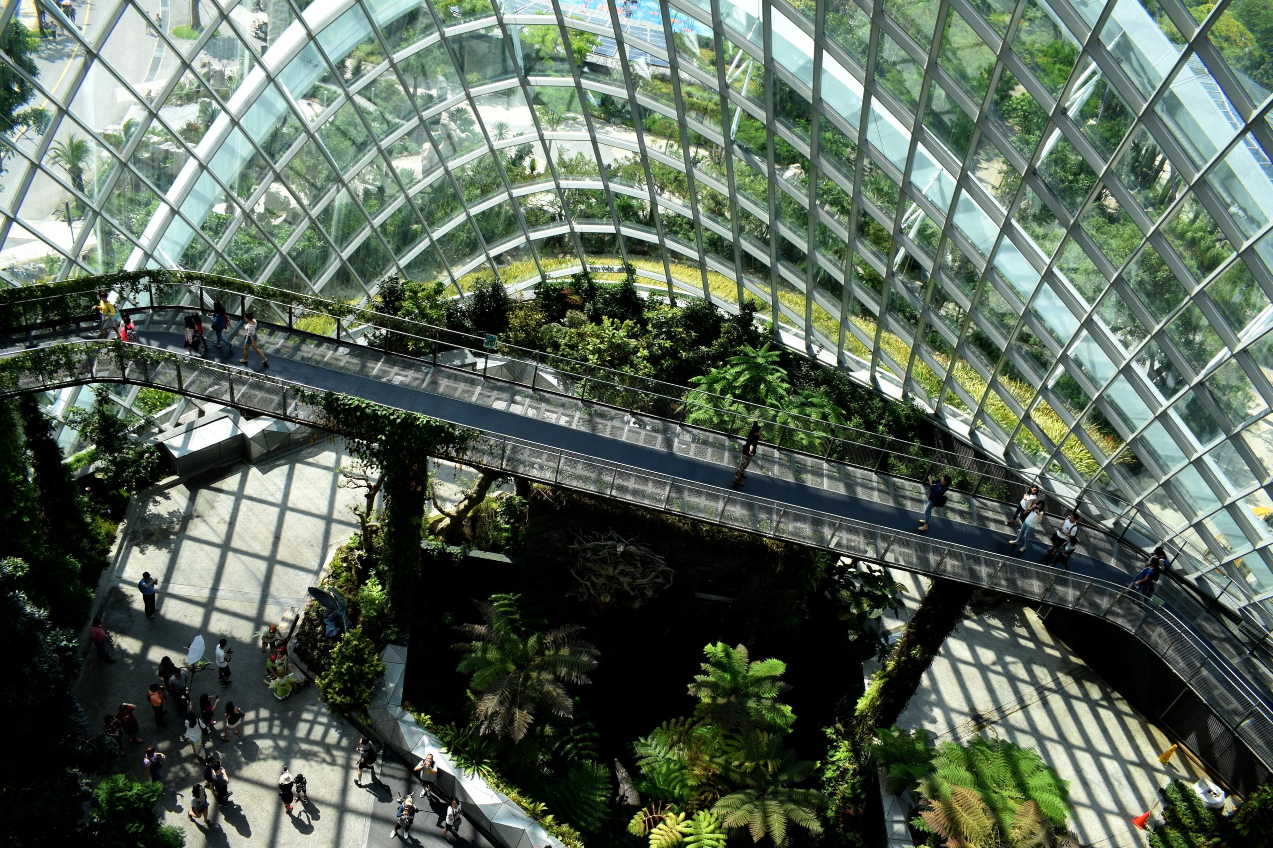 a large green structure