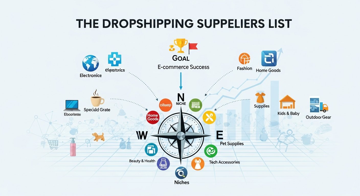 dropshipping suppliers list - featured illustration