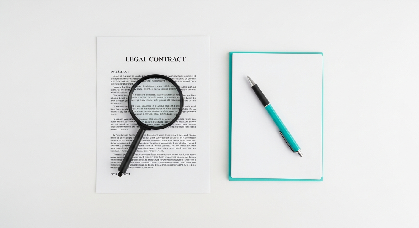 Independent contractor reviewing a service agreement for e-commerce operations