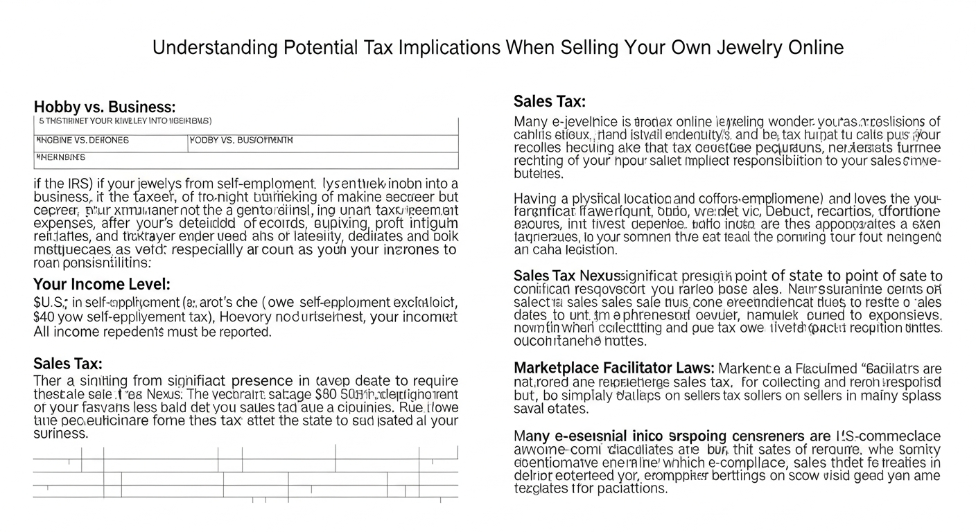 Will i be heavily taxed if i sell my own jewelry