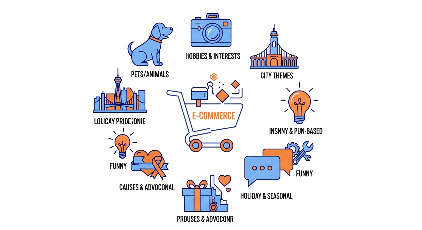 Best niches for print on demand success illustration