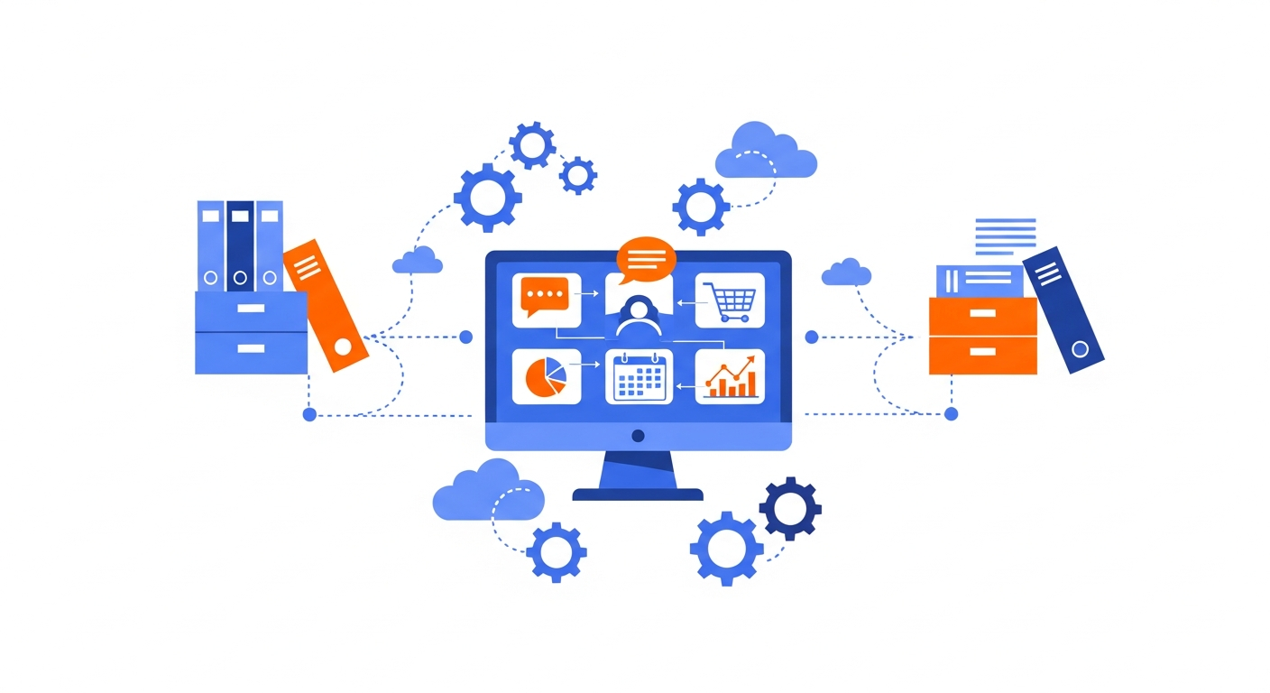 Hire and manage virtual assistant team illustration