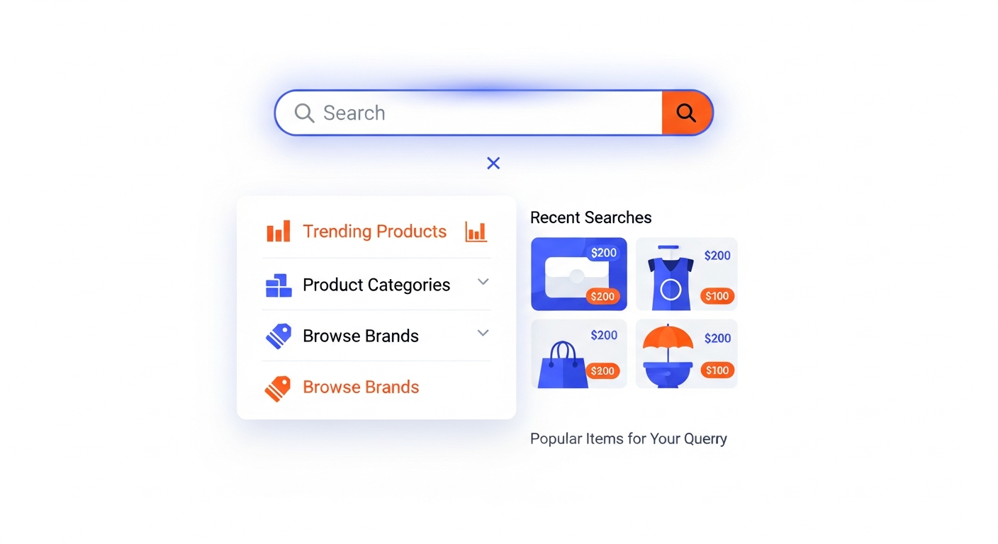 Improve site search functionality for e-commerce illustration