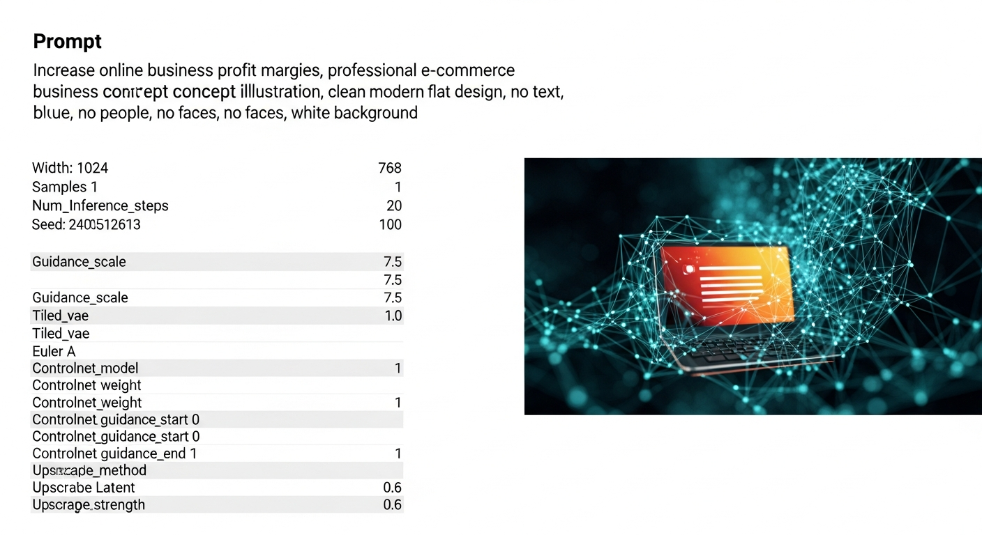 Increase online business profit margins illustration