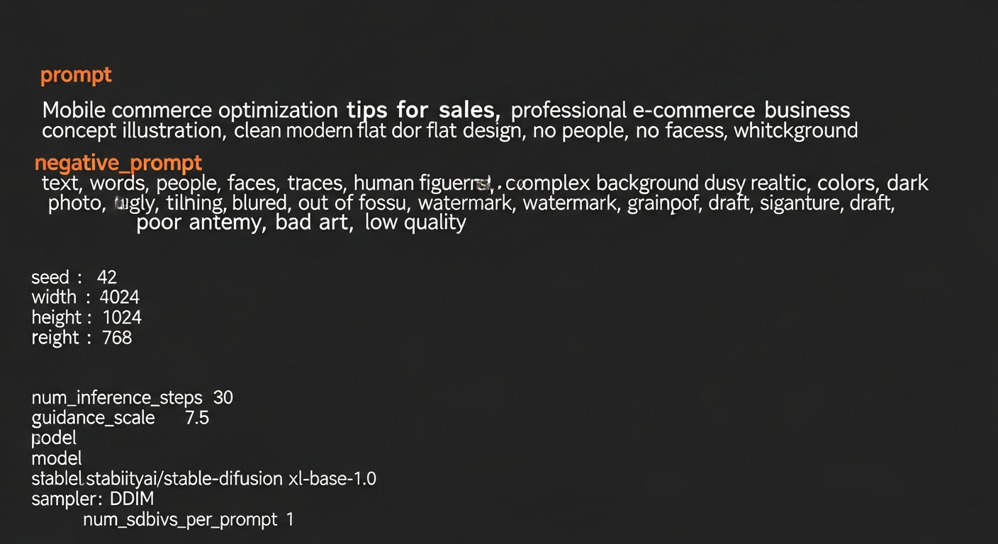 Mobile commerce optimization tips for sales illustration