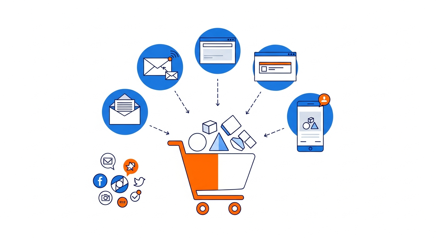 Retargeting strategies to recover abandoned carts illustration