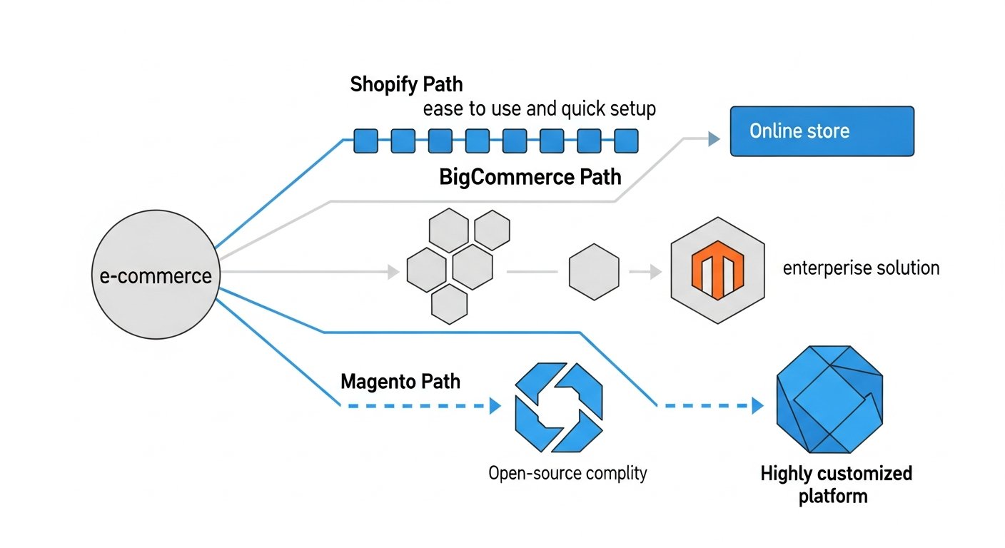shopify vs bigcommerce vs magento - infographic 4 illustration