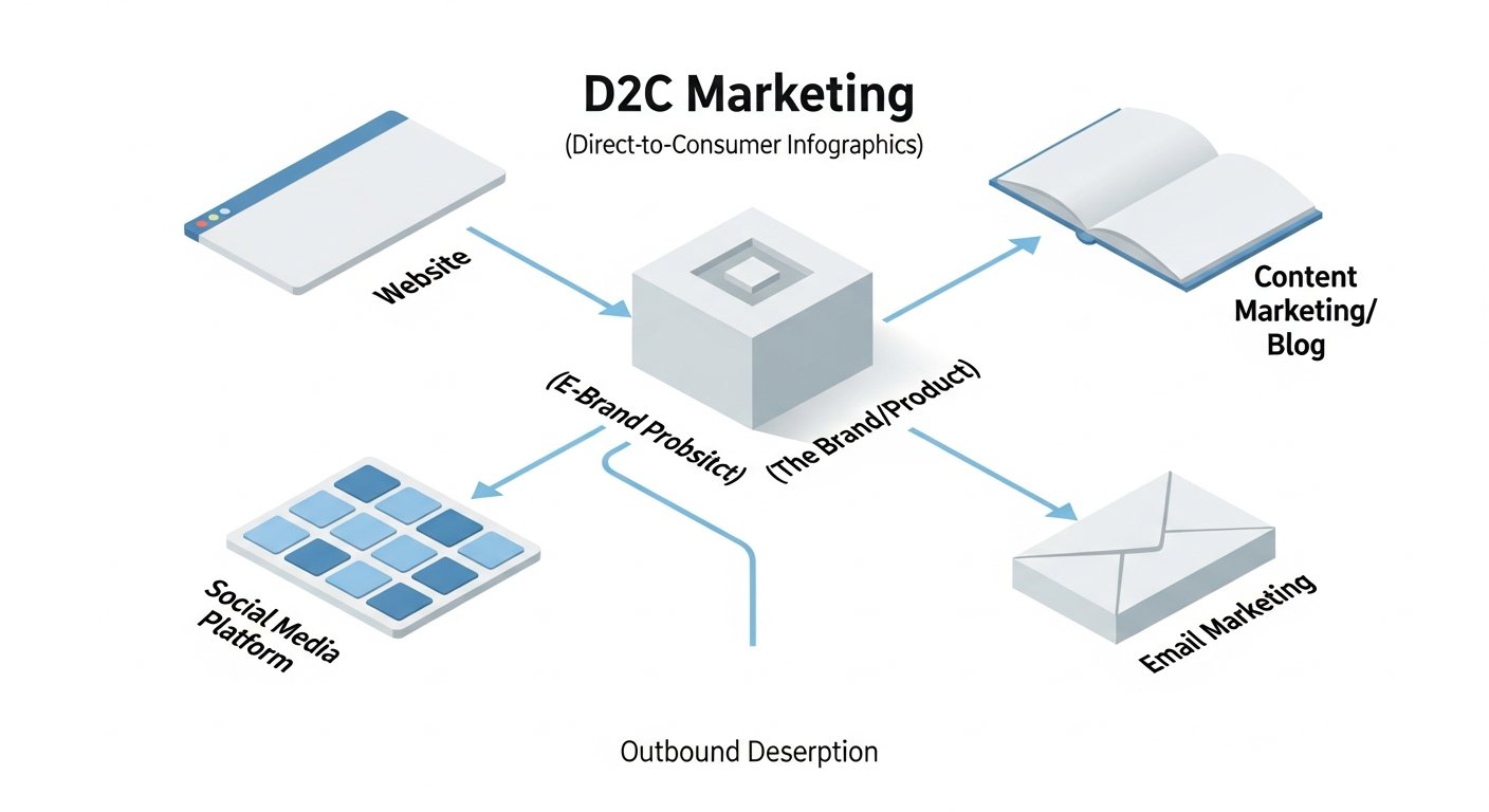 what is d2c marketing - infographic 4 illustration